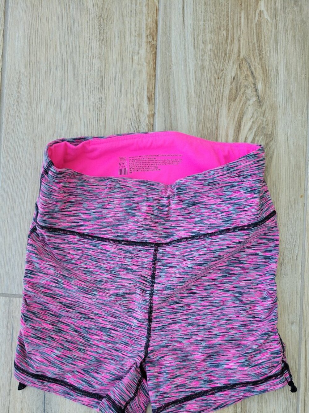 VSX Victoria’s Secret Sport Pink Space Dye Ruched Side Shorts